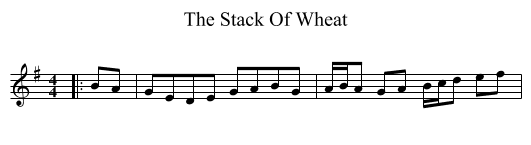 The Stack Of Wheat - staff notation
