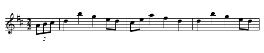the Staffordshire Hornpipe - staff notation
