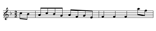 The Stage Hornpipe - staff notation