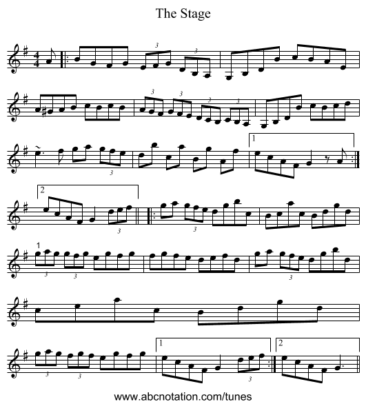 The Stage - staff notation