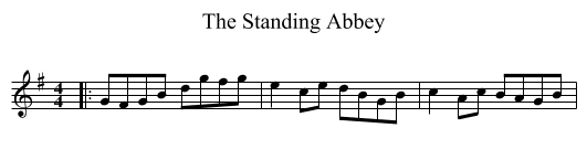 The Standing Abbey - staff notation