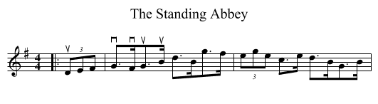 The Standing Abbey - staff notation