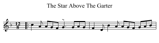 The Star Above The Garter - staff notation