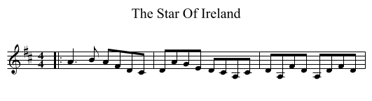 The Star Of Ireland - staff notation