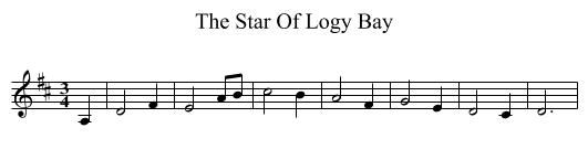 The Star Of Logy Bay - staff notation
