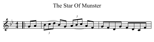 The Star Of Munster - staff notation