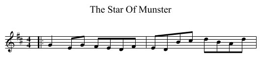 The Star Of Munster - staff notation