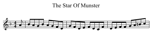 The Star Of Munster - staff notation