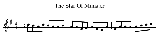 The Star Of Munster - staff notation