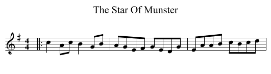 The Star Of Munster - staff notation