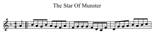 The Star Of Munster - staff notation