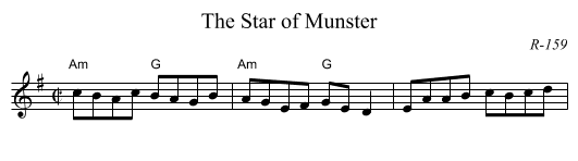 The Star of Munster - staff notation