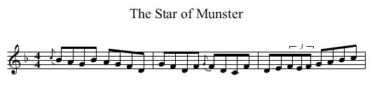 The Star of Munster - staff notation