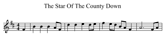 The Star Of The County Down - staff notation