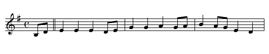 The Star of the County Down - staff notation