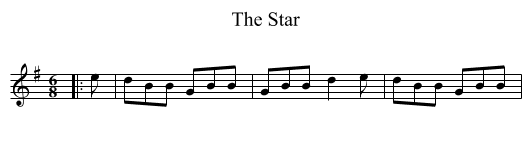 The Star - staff notation