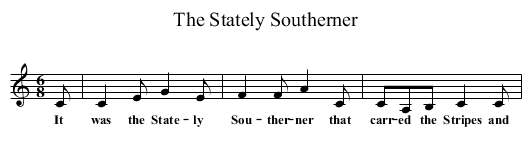 The Stately Southerner - staff notation