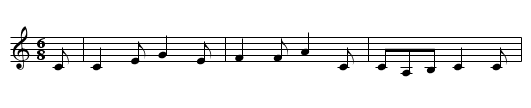 The Stately Southerner - staff notation