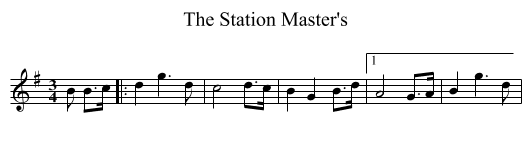 The Station Master's - staff notation