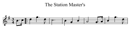 The Station Master's - staff notation
