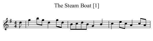 The Steam Boat [1] - staff notation