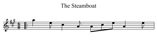 The Steamboat - staff notation