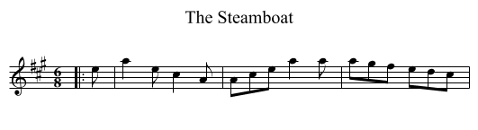 The Steamboat - staff notation