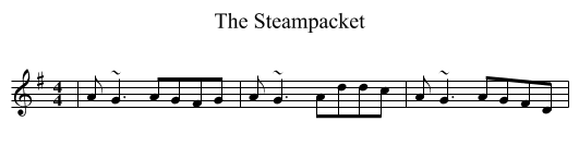 The Steampacket - staff notation