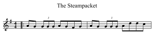 The Steampacket - staff notation