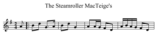 The Steamroller MacTeige's - staff notation