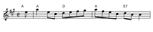 the Steeple Clock - staff notation