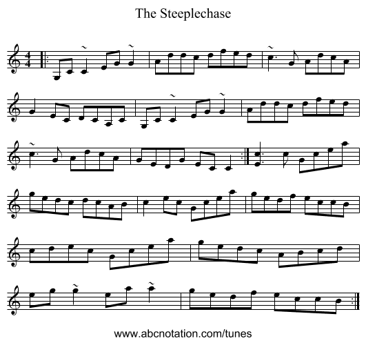 The Steeplechase - staff notation