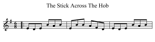 The Stick Across The Hob - staff notation