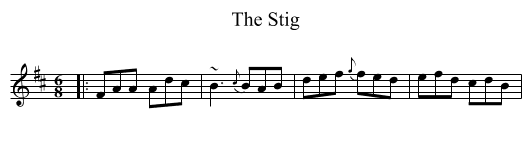 The Stig - staff notation