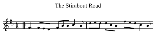 The Stirabout Road - staff notation