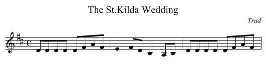 The St.Kilda Wedding - staff notation