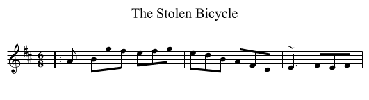 The Stolen Bicycle - staff notation
