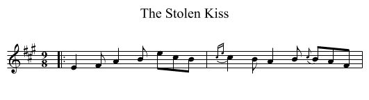 The Stolen Kiss - staff notation