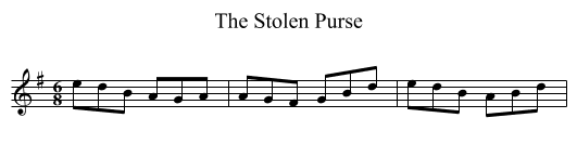 The Stolen Purse - staff notation