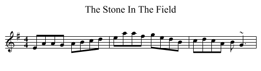 The Stone In The Field - staff notation