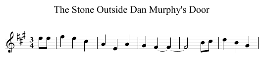 The Stone Outside Dan Murphy's Door - staff notation