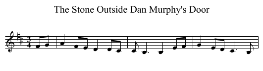 The Stone Outside Dan Murphy's Door - staff notation