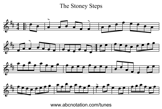 The Stoney Steps - staff notation