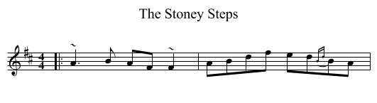 The Stoney Steps - staff notation