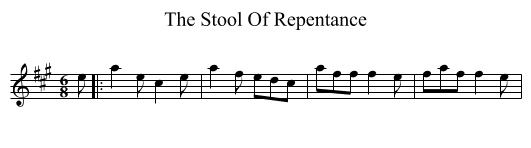 The Stool Of Repentance - staff notation