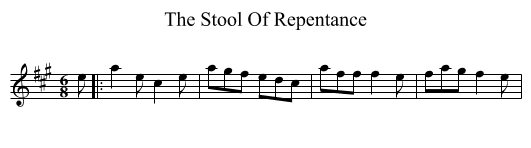 The Stool Of Repentance - staff notation