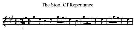 The Stool Of Repentance - staff notation