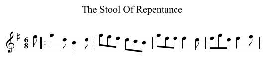 The Stool Of Repentance - staff notation