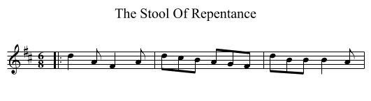 The Stool Of Repentance - staff notation