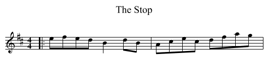 The Stop - staff notation